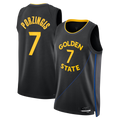 Punc G.State Warriors #7 Kristaps Porzi??is Black Swingman Jerseys - Statement Edition