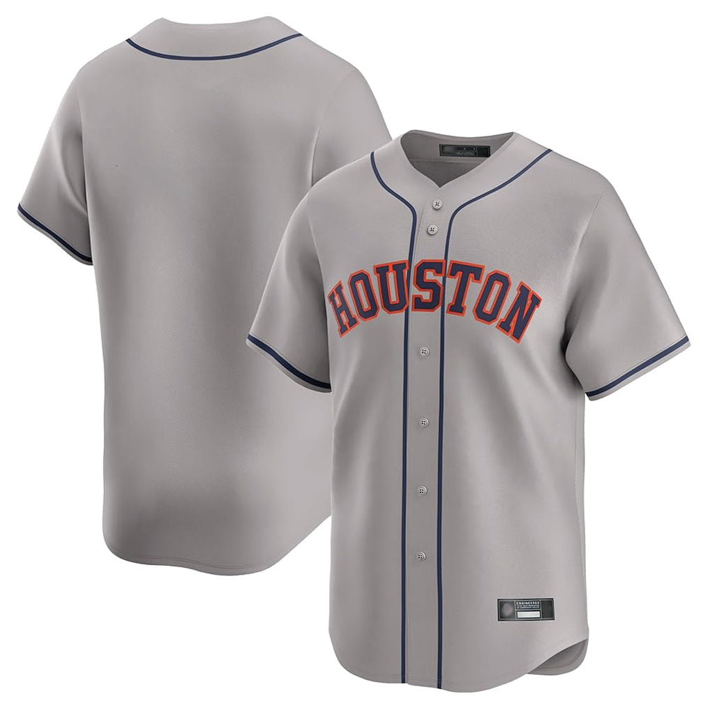 Punc H.Astros Gray Home Limited Blank Player Stitched Jerseys