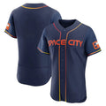 Punc H.Astros Navy City Connect Limited Elite Home Blank Player Stitched Jerseys