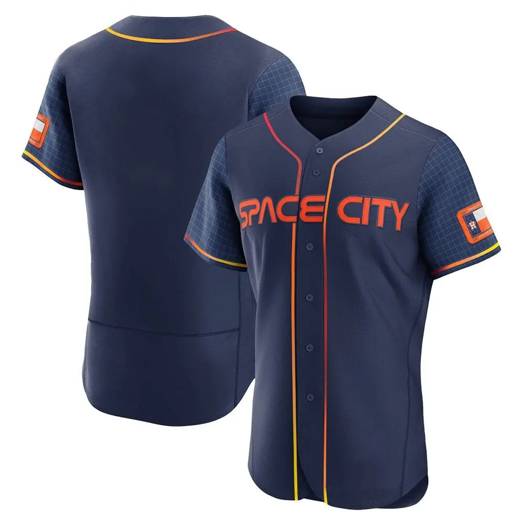 Punc H.Astros Navy City Connect Limited Elite Home Blank Player Stitched Jerseys