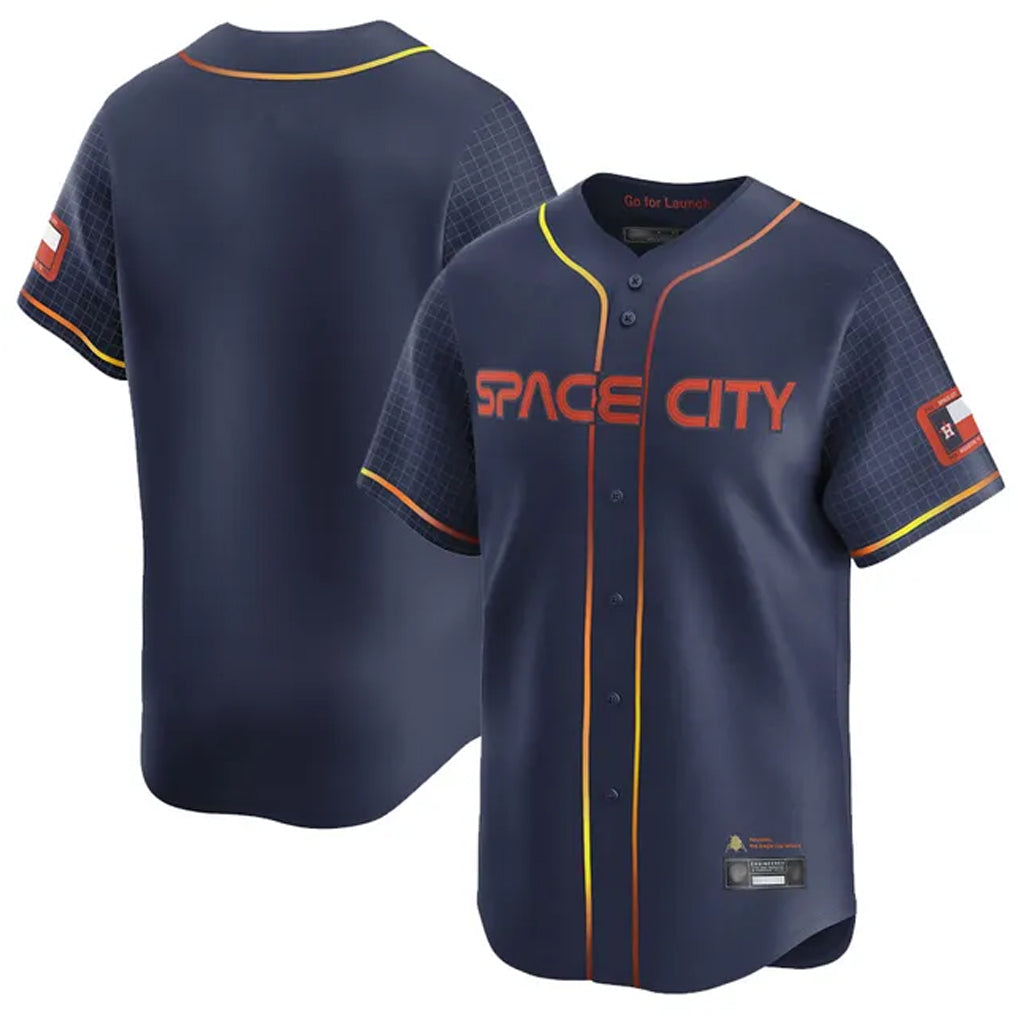 Punc H.Astros Navy City Connect Limited Home Blank Player Stitched Jerseys