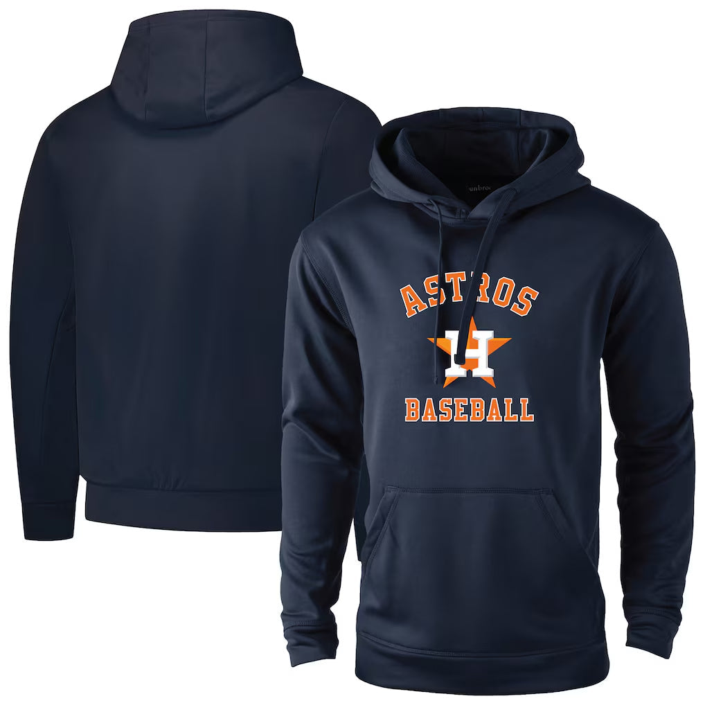 Punc H.Astros Navy Pullover Hoodie Blank Player Stitched Jerseys