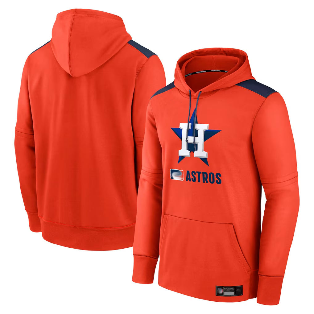 Punc H.Astros Orange Club Fleece Pullover Hoodie Blank Player Stitched Jerseys