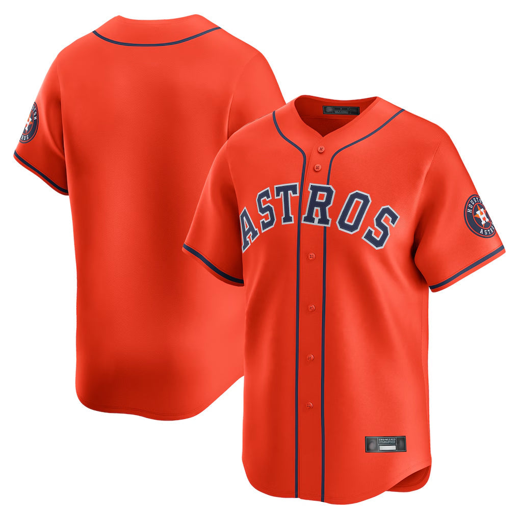 Punc H.Astros Orange Home Limited Blank Player Stitched Jerseys