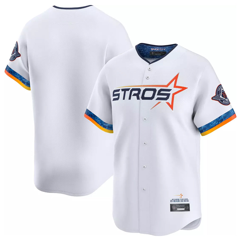 Punc H.Astros White City Connect Limited Home Blank Player Stitched Jerseys