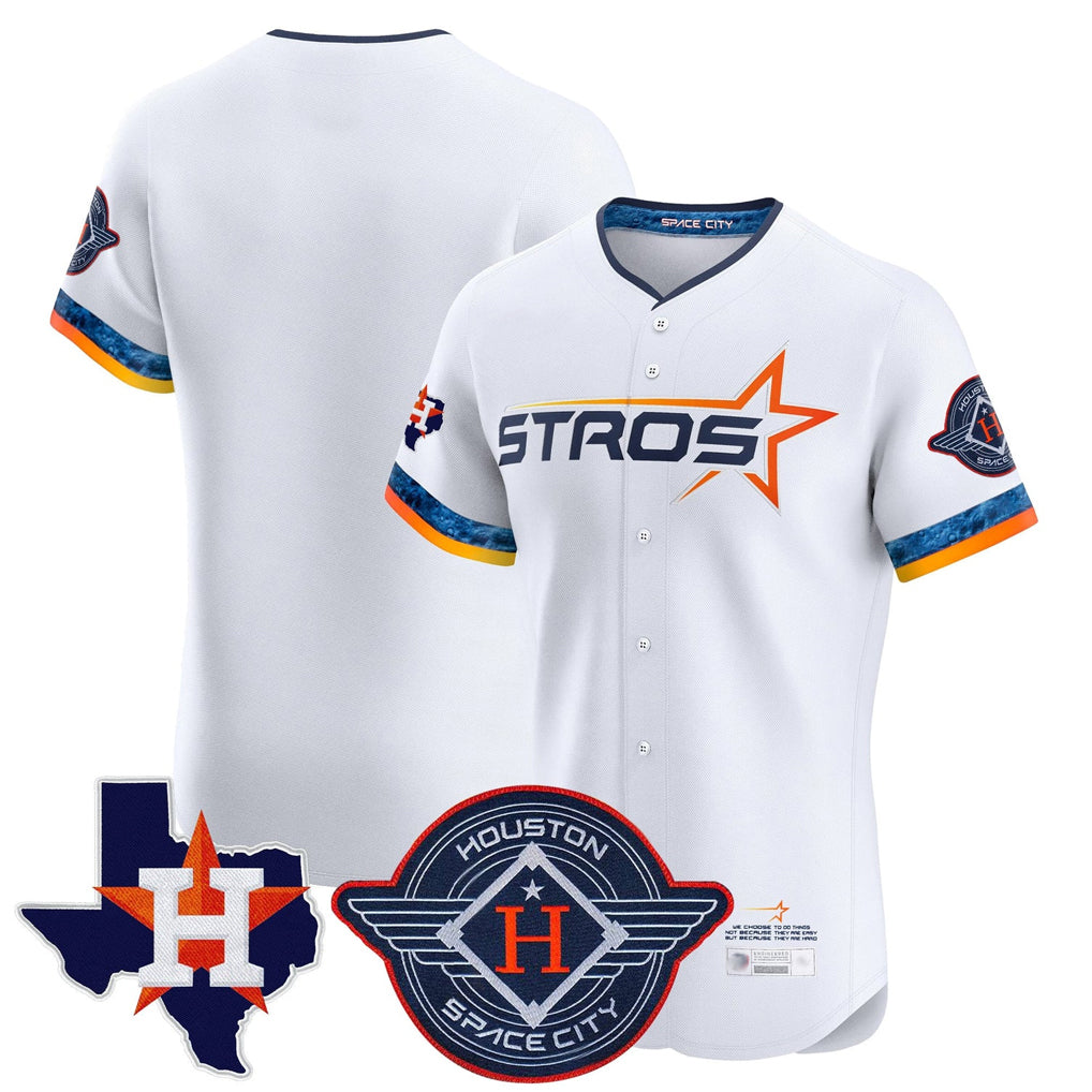 Punc H.Astros White City Connect Texas Patch Vapor Premier Blank Player Limited Elite Home Stitched Jerseys
