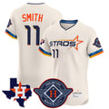 Punc H.Astros #11 Cam Smith Player Cream City Connect Texas Patch Vapor Premier Limited Elite Home Stitched Jerseys