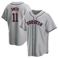 Punc H.Astros #11 Cam Smith Player Gray Home Game Stitched Jerseys