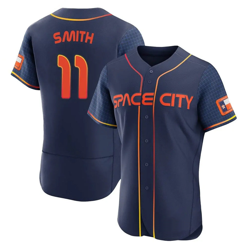 Punc H.Astros #11 Cam Smith Player Navy City Connect Limited Elite Home Stitched Jerseys
