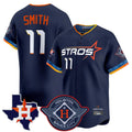 Punc H.Astros #11 Cam Smith Player Navy City Connect Texas Patch Vapor Premier Limited Home Stitched Jerseys