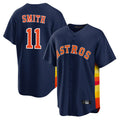 Punc H.Astros #11 Cam Smith Player Navy Home Game Stitched Jerseys