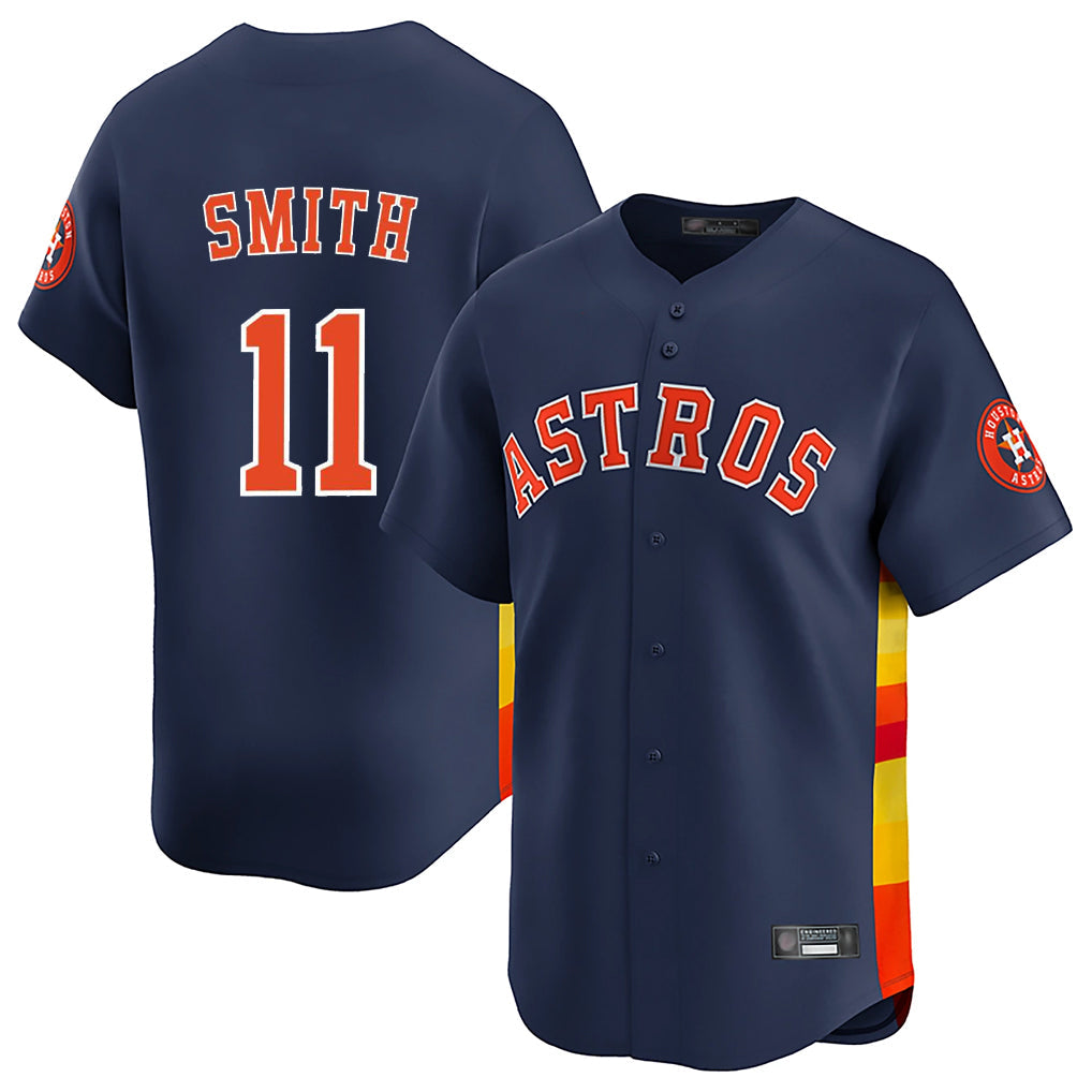 Punc H.Astros #11 Cam Smith Player Navy Home Limited Stitched Jerseys