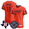 Punc H.Astros #11 Cam Smith Player Orange City Connect Texas Patch Vapor Premier Limited Elite Home Stitched Jerseys