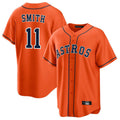 Punc H.Astros #11 Cam Smith Player Orange Home Game Stitched Jerseys