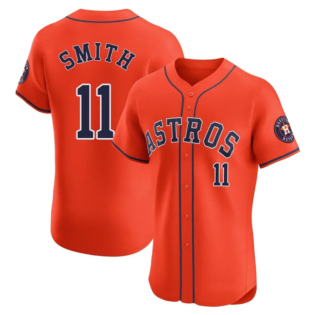 Punc H.Astros #11 Cam Smith Player Orange Home Limited Elite Stitched Jerseys