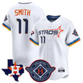 Punc H.Astros #11 Cam Smith Player White City Connect Texas Patch Vapor Premier Limited Home Stitched Jerseys