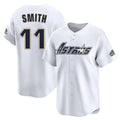 Punc H.Astros #11 Cam Smith Player White Throwback Cooperstown Collection Limited Stitched Jerseys