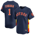 Punc H.Astros #1 Carlos Correa Player Navy Home Limited Stitched Jerseys