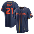 Punc H.Astros #21 Yainer Diaz Player Navy City Connect Home Game Stitched Jerseys