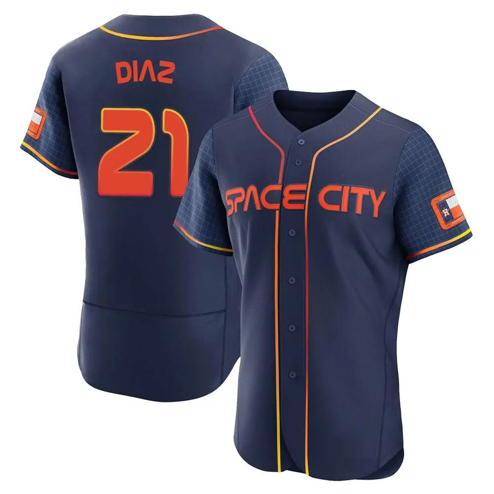 Punc H.Astros #21 Yainer Diaz Player Navy City Connect Limited Elite Home Stitched Jerseys