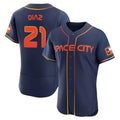 Punc H.Astros #21 Yainer Diaz Player Navy City Connect Limited Elite Home Stitched Jerseys
