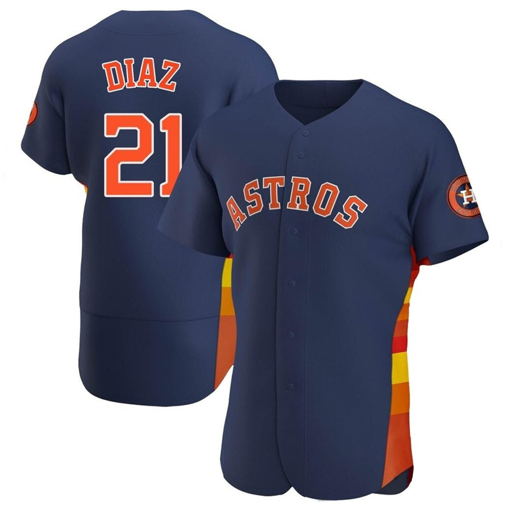 Punc H.Astros #21 Yainer Diaz Player Navy Home Limited Elite Stitched Jerseys