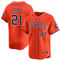 Punc H.Astros #21 Yainer Diaz Player Orange Home Limited Stitched Jerseys