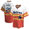 Punc H.Astros #21 Yainer Diaz Player Rainbow Cooperstown Collection T-shirt Stitched Jerseys