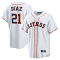 Punc H.Astros #21 Yainer Diaz Player White Home Game Stitched Jerseys