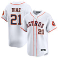 Punc H.Astros #21 Yainer Diaz Player White Home Limited Stitched Jerseys