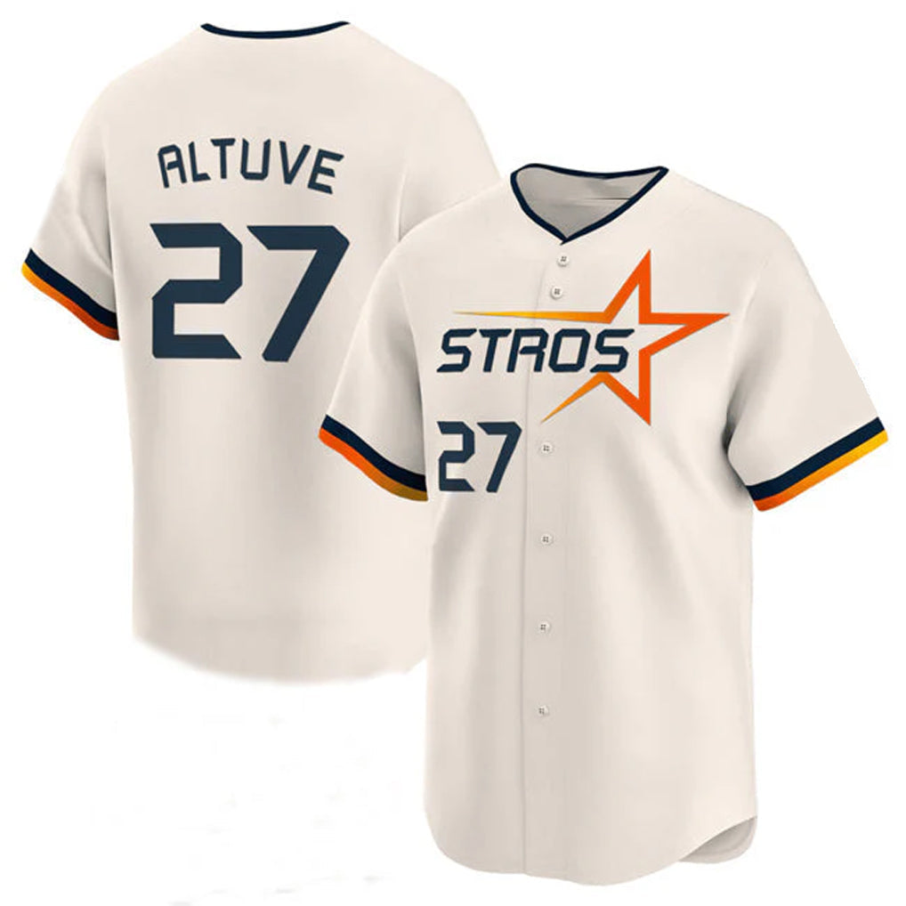 Punc H.Astros #27 Jose Altuve Player Cream City Connect Limited Home Stitched Jerseys