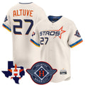 Punc H.Astros #27 Jose Altuve Player Cream City Connect Texas Patch Vapor Premier Limited Home Stitched Jerseys