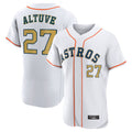 Punc H.Astros #27 Jose Altuve Player Gold Collection Limited Elite Home Stitched Jerseys