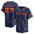 Punc H.Astros #27 Jose Altuve Player Navy City Connect Limited Home Stitched Jerseys