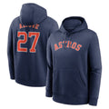 Punc H.Astros #27 Jose Altuve Player Navy Club Fleece Pullover Hoodie Stitched Jerseys