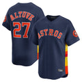 Punc H.Astros #27 Jose Altuve Player Navy Home Limited Stitched Jerseys