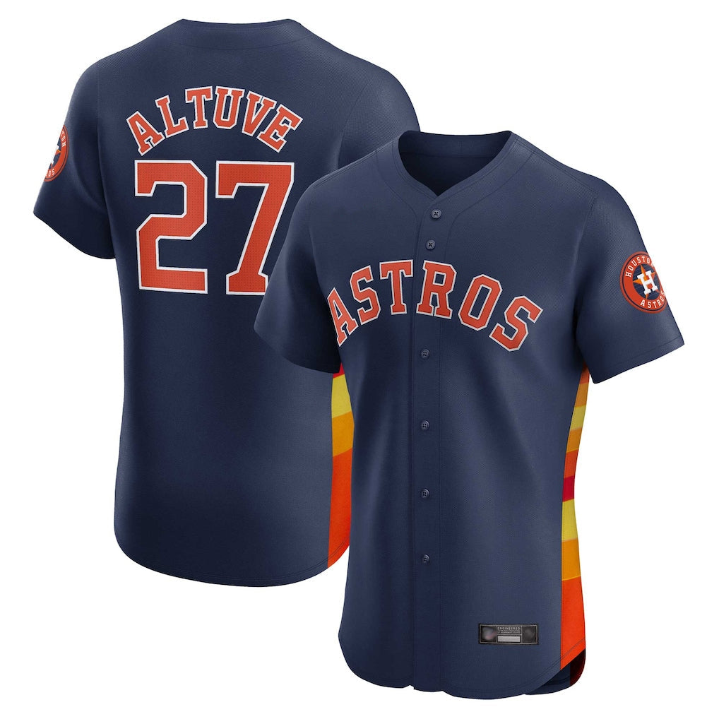 Punc H.Astros #27 Jose Altuve Player Navy Limited Elite Home Stitched Jerseys