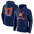 Punc H.Astros #27 Jose Altuve Player Navy Pullover Hoodie Stitched Jerseys