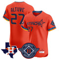 Punc H.Astros #27 Jose Altuve Player Orange City Connect Texas Patch Vapor Premier Limited Elite Home Stitched Jerseys