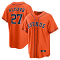 Punc H.Astros #27 Jose Altuve Player Orange Home Game Stitched Jerseys