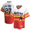 Punc H.Astros #27 Jose Altuve Player Rainbow Cooperstown Collection T-shirt Stitched Jerseys