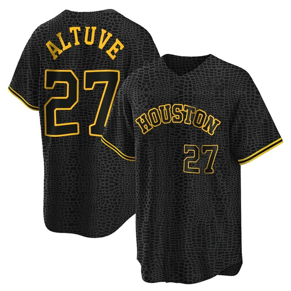 Punc H.Astros #27 Jose Altuve Player Snake Skin City Home Game Stitched Jerseys