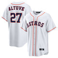 Punc H.Astros #27 Jose Altuve Player White Home Game Stitched Jerseys