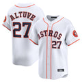 Punc H.Astros #27 Jose Altuve Player White Home Limited Stitched Jerseys