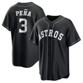 Punc H.Astros #3 Jeremy Pe?a Player Black Home Game Stitched Jerseys