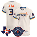 Punc H.Astros #3 Jeremy Pe?a Player Cream City Connect Texas Patch Vapor Premier Limited Elite Home Stitched Jerseys