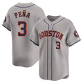 Punc H.Astros #3 Jeremy Pe?a Player Gray Home Limited Stitched Jerseys