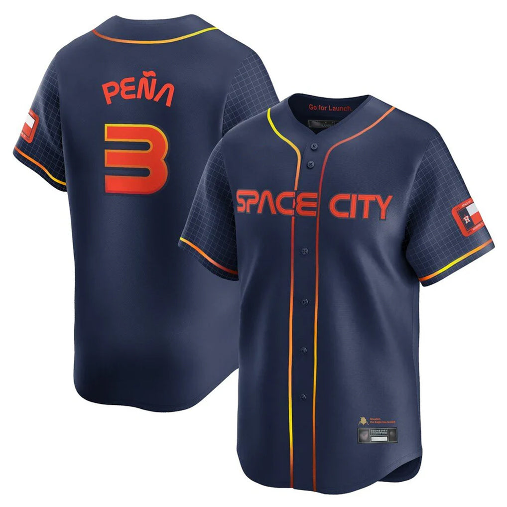 Punc H.Astros #3 Jeremy Pe?a Player Navy City Connect Home Limited Stitched Jerseys