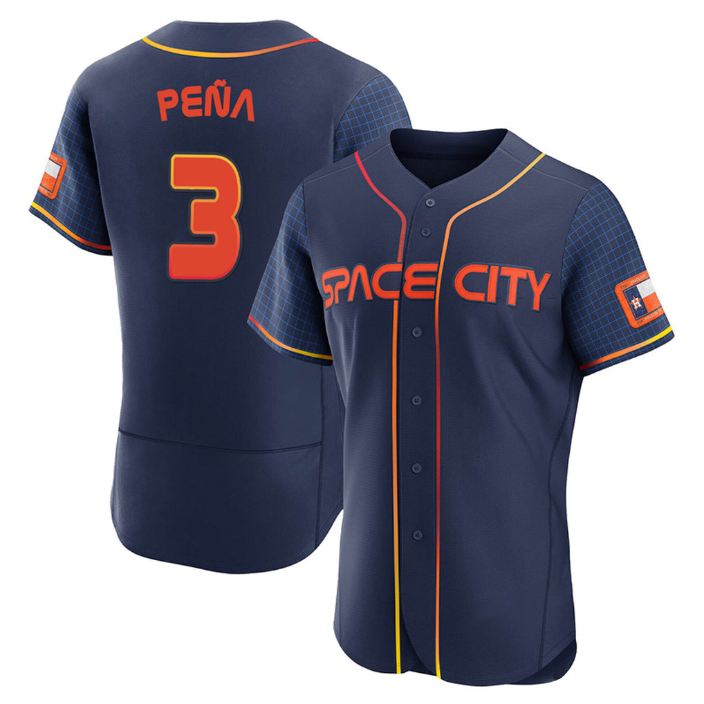 Punc H.Astros #3 Jeremy Pe?a Player Navy City Connect Limited Elite Home Stitched Jerseys