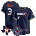 Punc H.Astros #3 Jeremy Pe?a Player Navy City Connect Texas Patch Vapor Premier Limited Home Stitched Jerseys